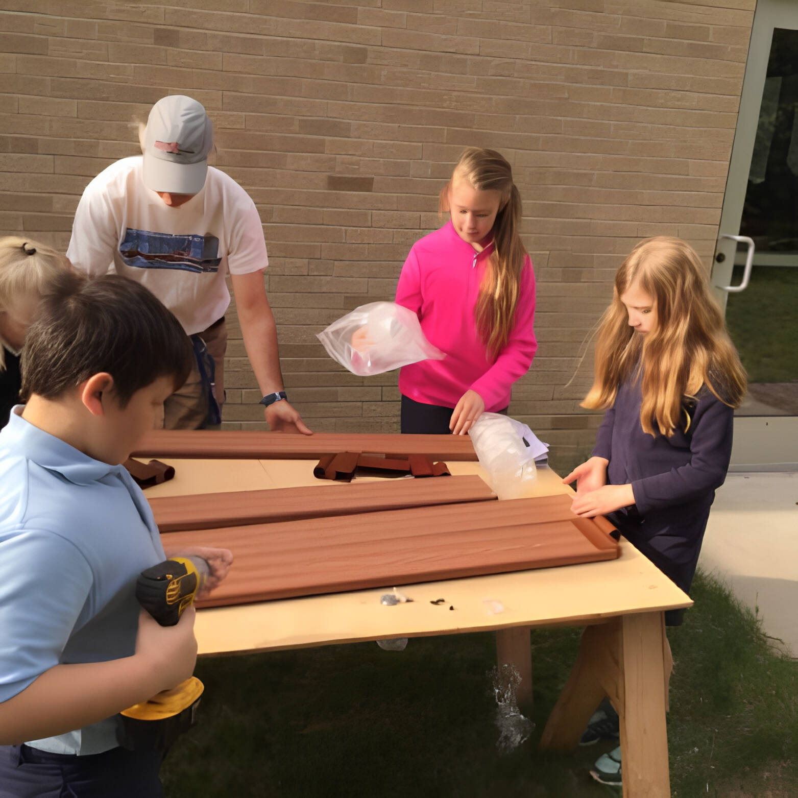 Group of Students Working on Project
